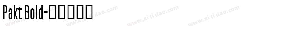 Pakt Bold字体转换
